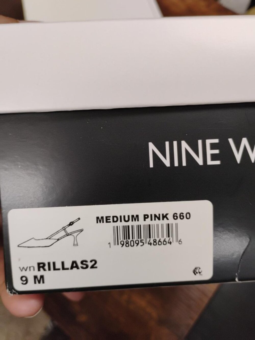 Nine West Rillas 2 Pink Floral Pointed Toe Slingback Heels Size 9M - Picture 5 of 6